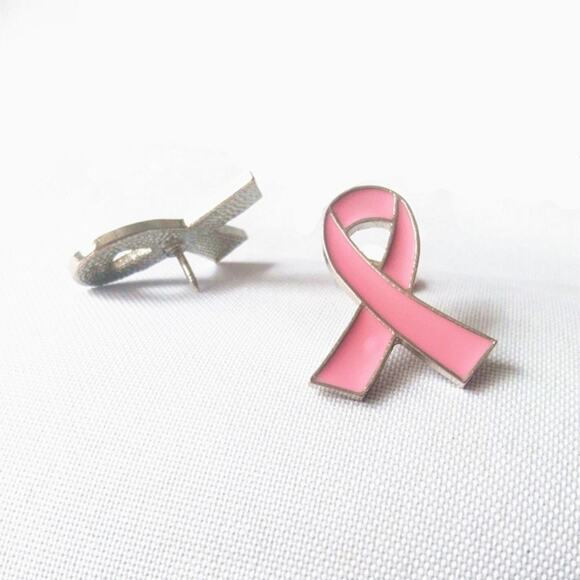 Breast Cancer Ribbon Enamel Pins 5-1 - Picture 2 of 3